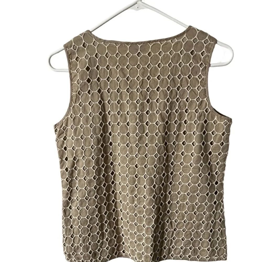 Talbots Eyelit Tank Top - Picture 7 of 9